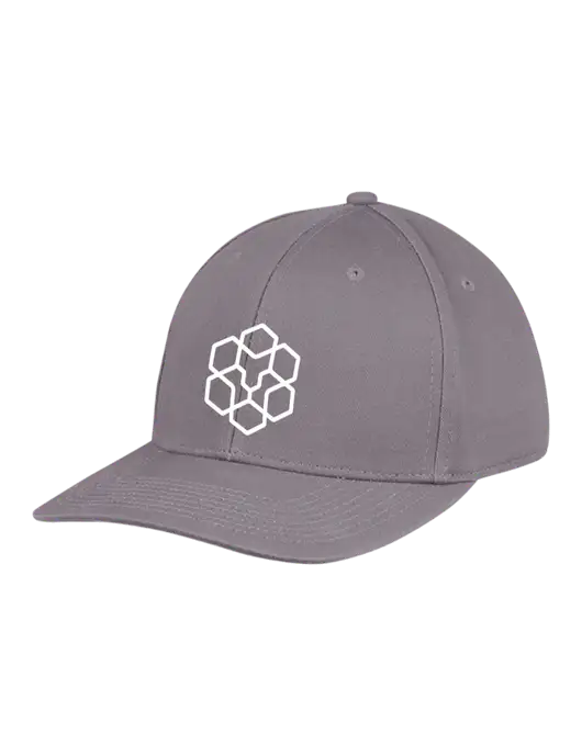 Premium Modern Structured Twill Charcoal Snapback Cap w/Icon Logo