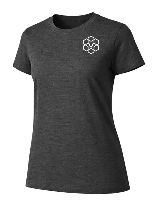 Womens Ring Spun Dark Heather Grey 4.5 oz T-Shirt w/Icon Logo