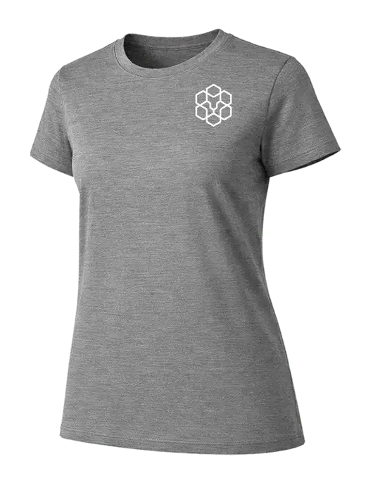 Womens Ring Spun Light Grey Heather 4.5 oz T-Shirt w/Icon Logo