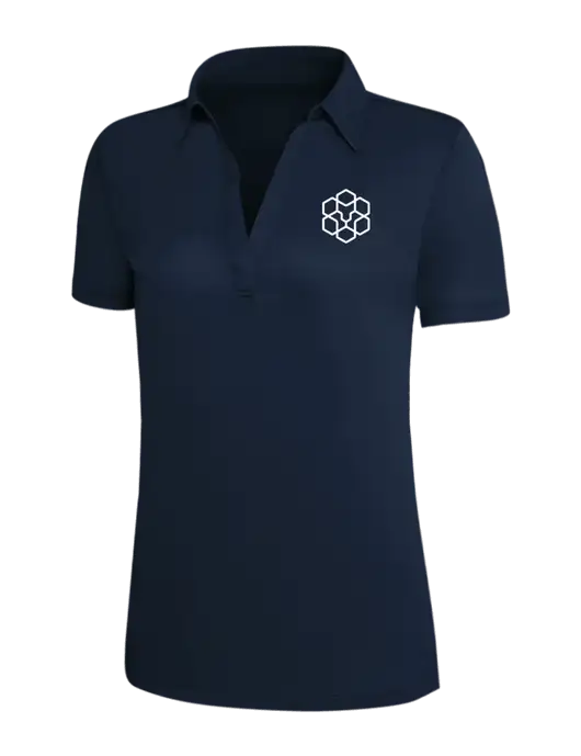Navy Silk Touch Womens Performance Polo w/Icon Logo