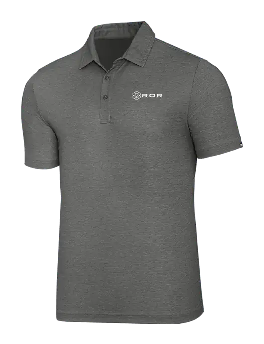 TravisMathew Grey Heather Oceanside Polo w/ROR Logo