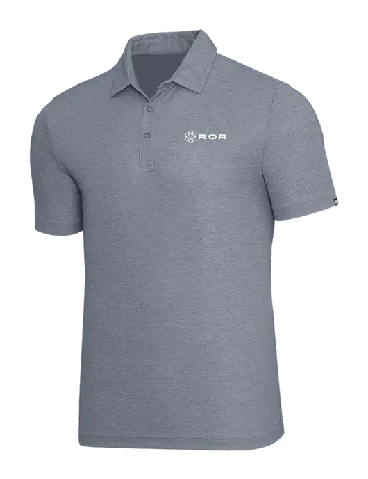 TravisMathew Navy Heather Oceanside Polo w/ROR Logo