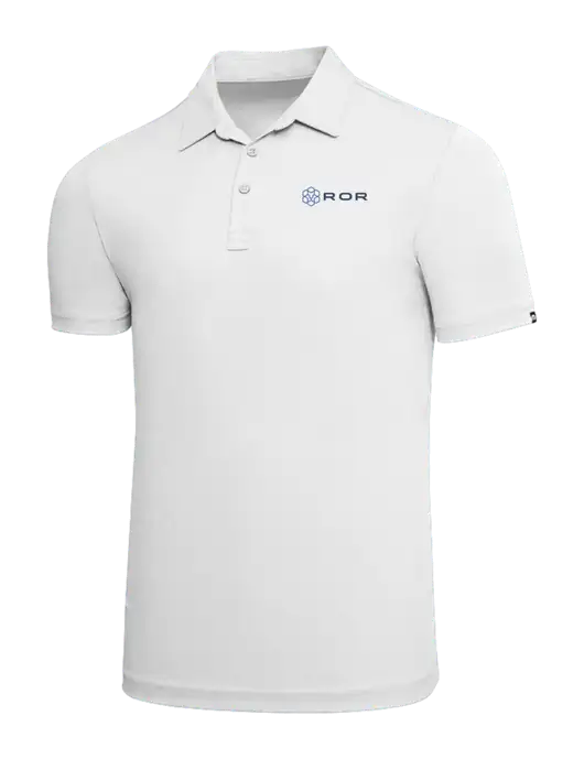 TravisMathew White Solid Oceanside Polo w/ROR Logo