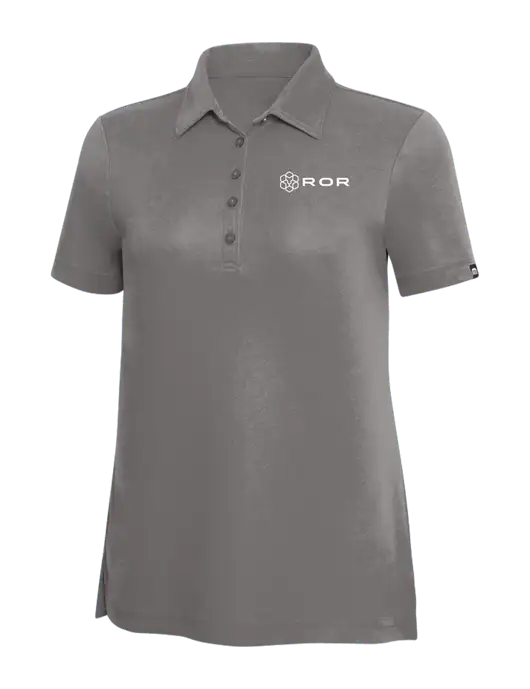 TravisMathew Grey Solid Womens Oceanside Polo w/ROR Logo
