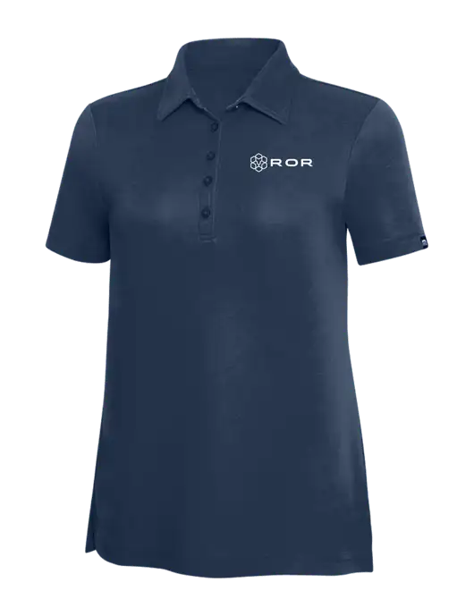 TravisMathew Navy Solid Womens Oceanside Polo w/ROR Logo