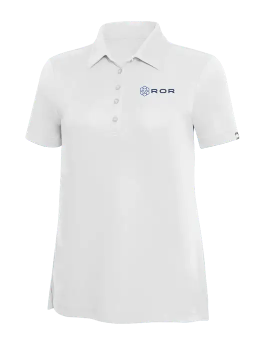 TravisMathew White Solid Womens Oceanside Polo w/ROR Logo