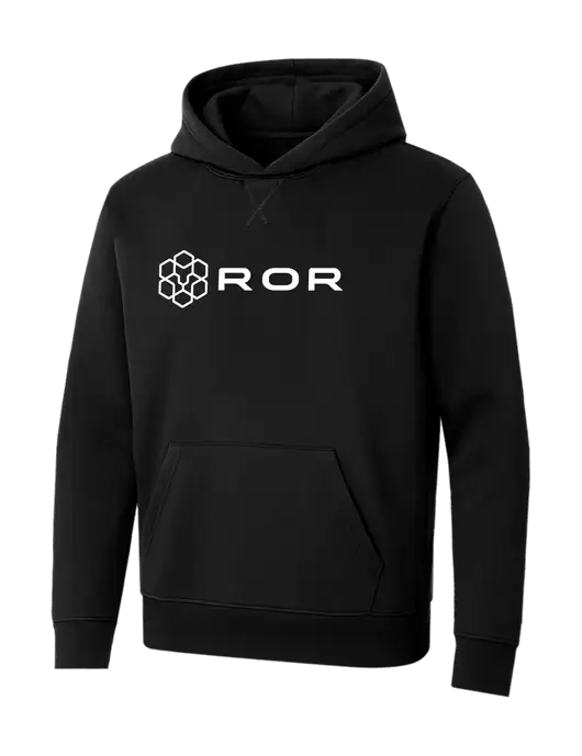 Allmade Deep Black Organic French Terry Pullover Hoodie w/ROR Logo