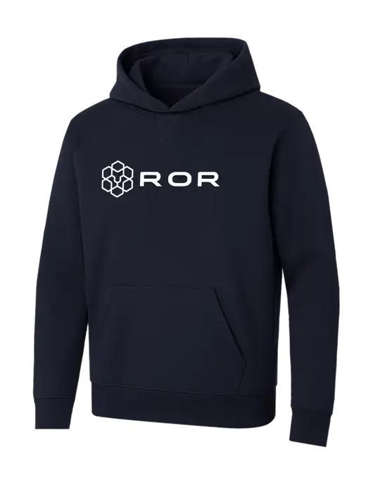 Allmade Dark Navy Organic French Terry Pullover Hoodie w/ROR Logo