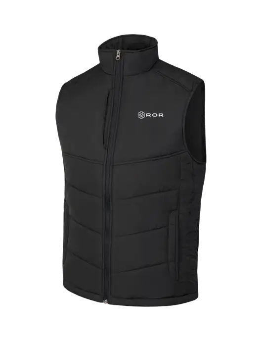 Black/Black Puffy Vest w/ROR Logo