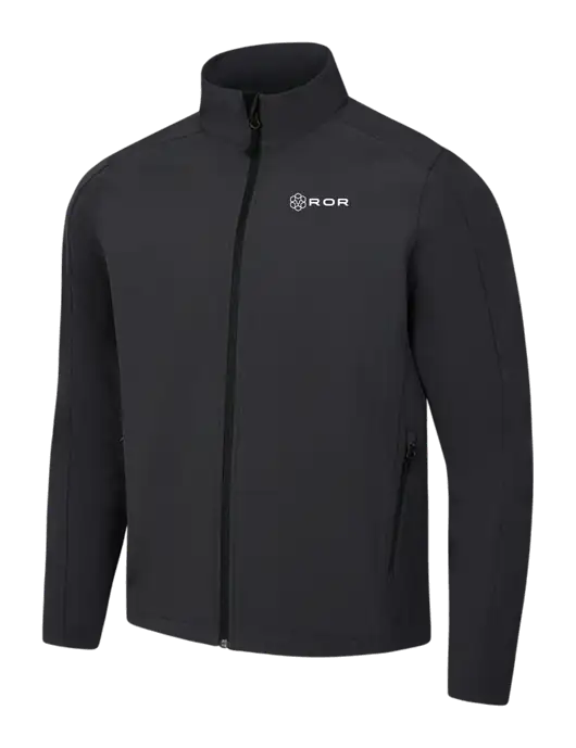 Black Charcoal Heather Core Soft Shell Jacket w/ROR Logo