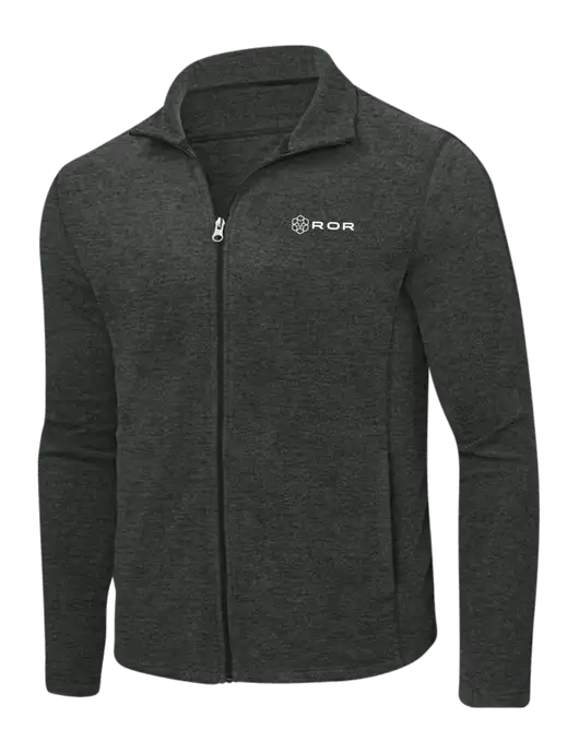 Charcoal Heather Microfleece Full-Zip Jacket w/ROR Logo