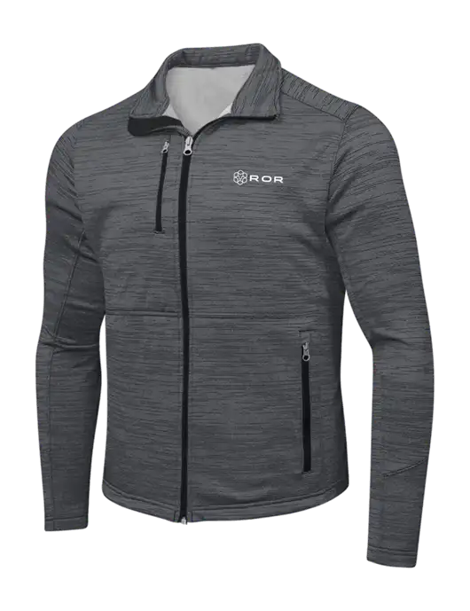 Dark Grey Digi Stripe Fleece Jacket w/ROR Logo