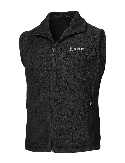 Black Fleece Vest w/ROR Logo