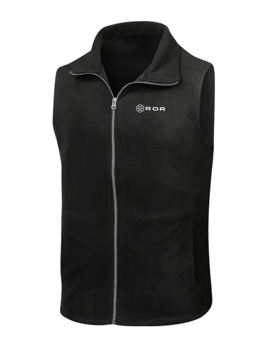 Black Microfleece Vest w/ROR Logo