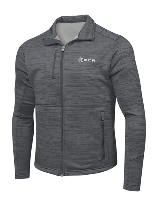 Medium Grey Digi Stripe Fleece Jacket w/ROR Logo