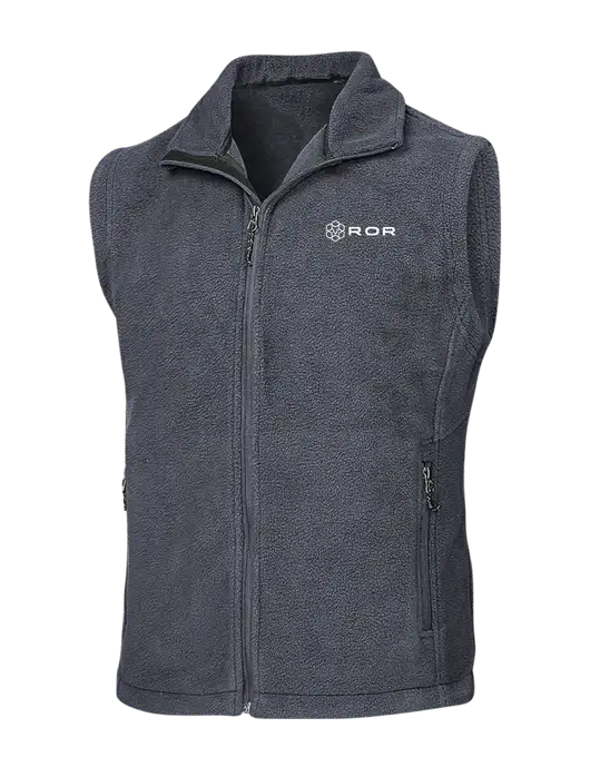 Dark Grey Fleece Vest w/ROR Logo