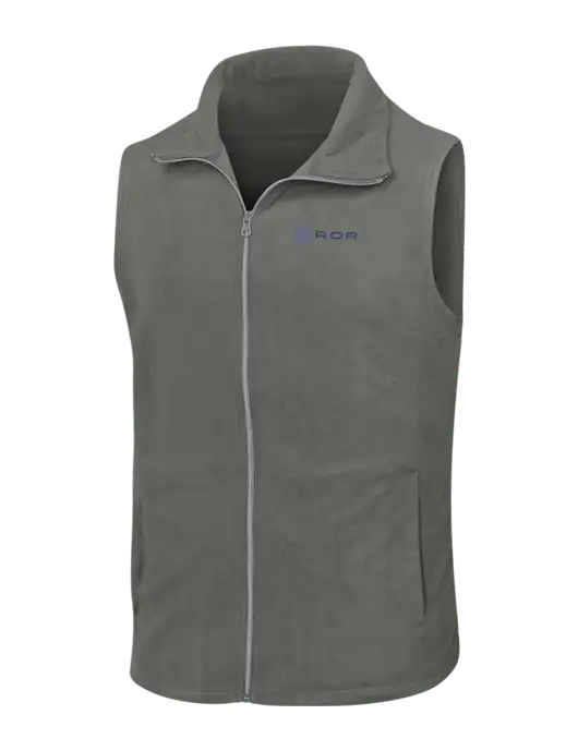 Medium Grey Microfleece Vest w/ROR Logo