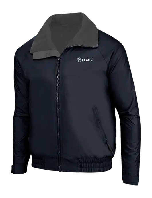 True Navy/Grey Heather Classic Competitor Jacket w/ROR Logo