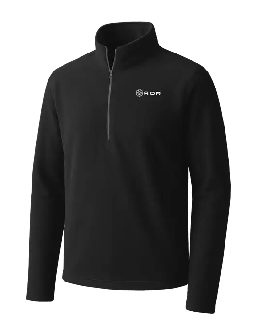 Black Microfleece 1/2 Zip Pullover w/ROR Logo