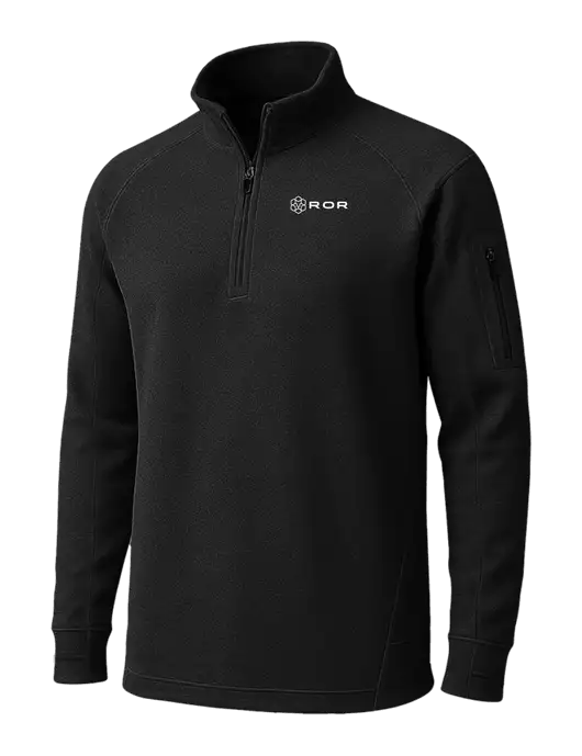Black Tech Fleece 1/4 Zip Pullover w/ROR Logo