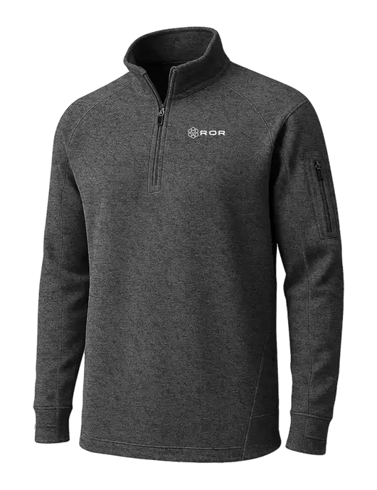 Graphite Heather Tech Fleece 1/4 Zip Pullover w/ROR Logo