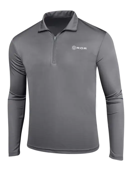 Medium Grey PosiCharge Competitor 1/4 Zip Pullover w/ROR Logo