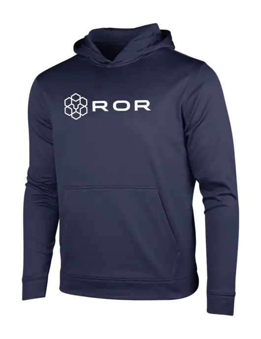 Navy Sport-Wick Fleece Hooded Pullover w/ROR Logo