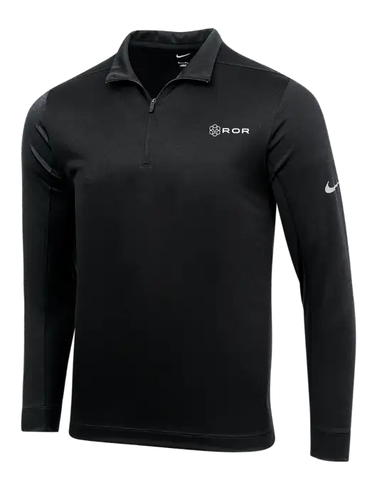 NIKE Black Dry 1/2 Zip Cover-Up w/ROR Logo