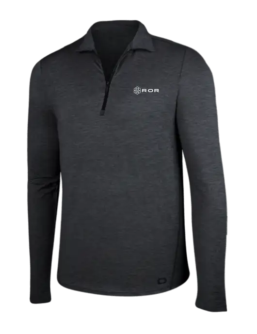 OGIO Blacktop Heather Endurance Force 1/4 Zip w/ROR Logo