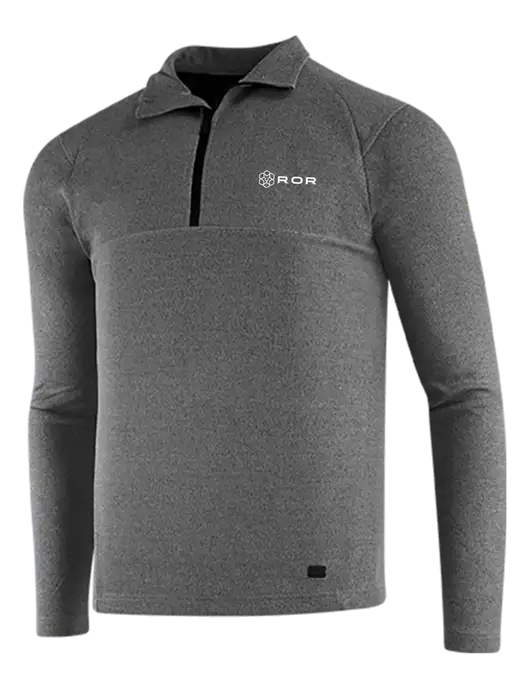OGIO Dark Grey Heather Transition 1/4 Zip Pullover w/ROR Logo