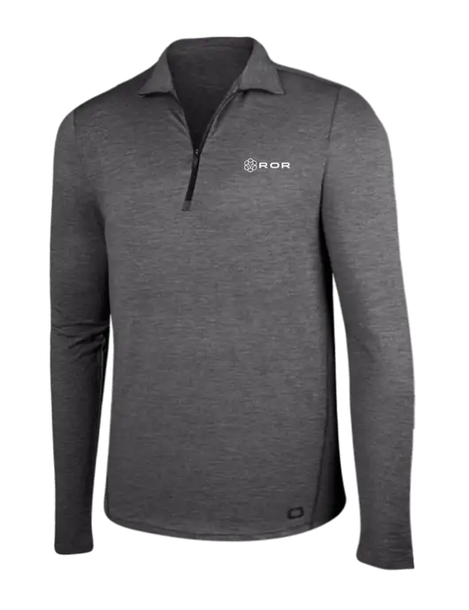 OGIO Gear Grey Heather Endurance Force 1/4 Zip w/ROR Logo