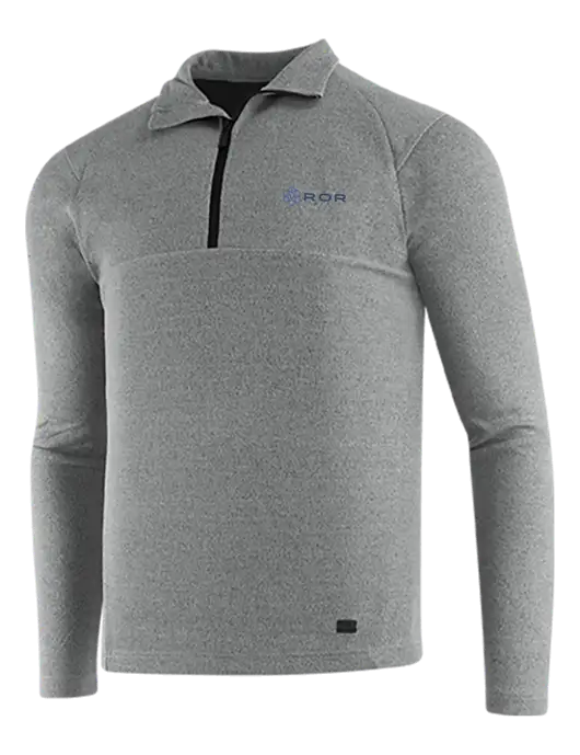OGIO Petrol Grey Heather Transition 1/4 Zip Pullover w/ROR Logo