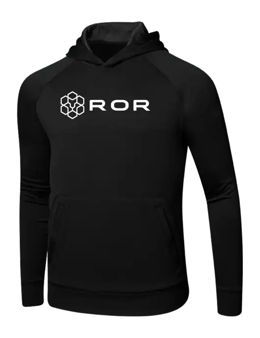 Tech Black Fleece Hooded Sweatshirt w/ROR Logo