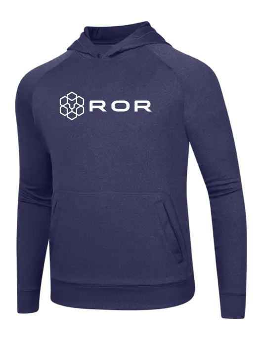 Tech True Navy Fleece Hooded Sweatshirt w/ROR Logo