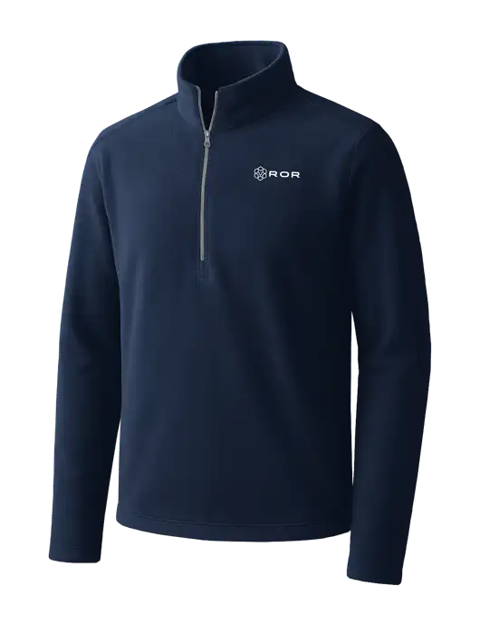 Navy Microfleece 1/2 Zip Pullover w/ROR Logo