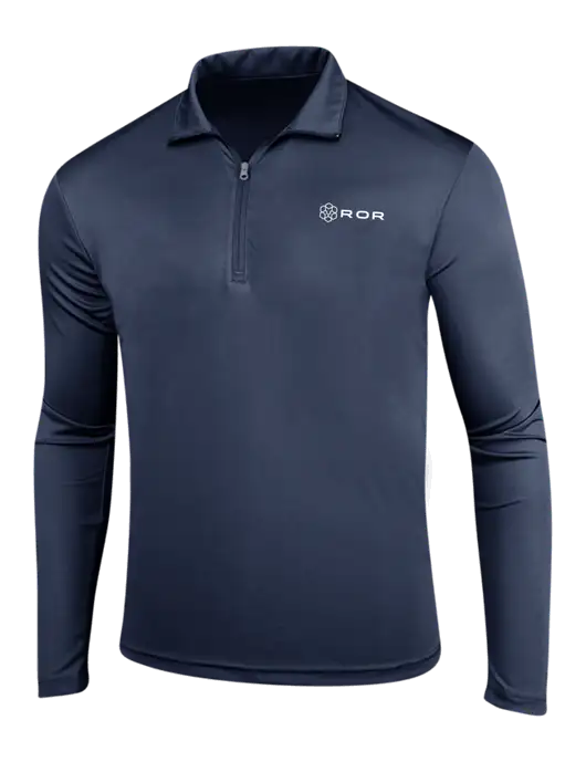 Navy PosiCharge Competitor 1/4 Zip Pullover w/ROR Logo