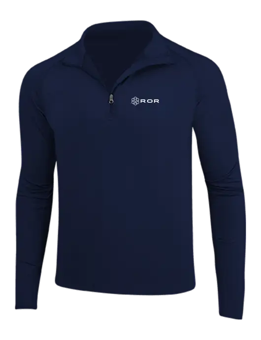 Navy Sport Wick Stretch 1/4 Zip Pullover w/ROR Logo