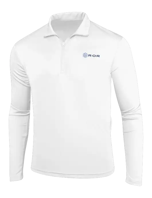 White PosiCharge Competitor 1/4 Zip Pullover w/ROR Logo