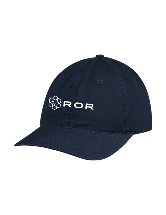 Garment Washed Unstructured Twill Navy Cap w/ROR Logo