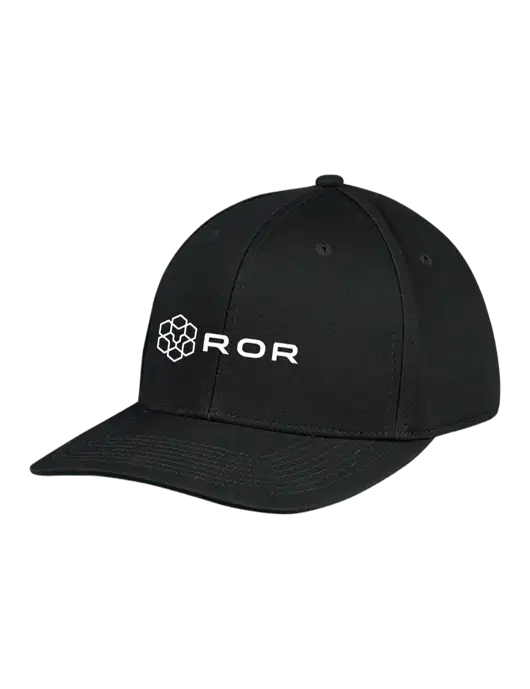 Premium Modern Structured Twill Black Snapback Cap w/ROR Logo