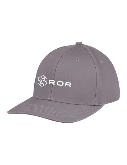 Premium Modern Structured Twill Charcoal Snapback Cap w/ROR Logo