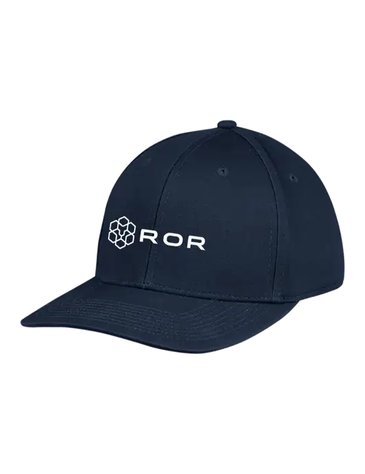 Premium Modern Structured Twill Navy Snapback Cap w/ROR Logo