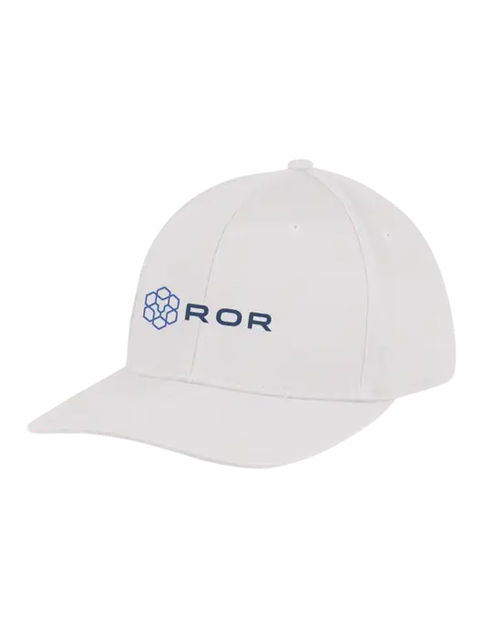 Premium Modern Structured Twill White Snapback Cap w/ROR Logo