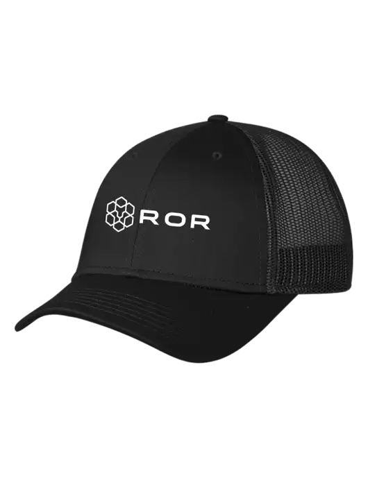 Black Mesh Trucker Cap Snap Back w/ROR Logo