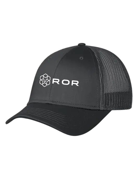 Charcoal Mesh Trucker Cap Snap Back w/ROR Logo