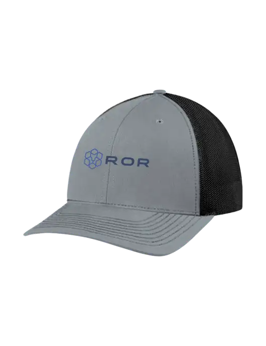 Richardson Adjustable Snapback Original 112 Trucker Cap Heather Grey w/Black Mesh w/ROR Logo