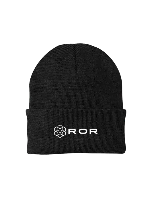 Black Knit Cap w/ROR Logo