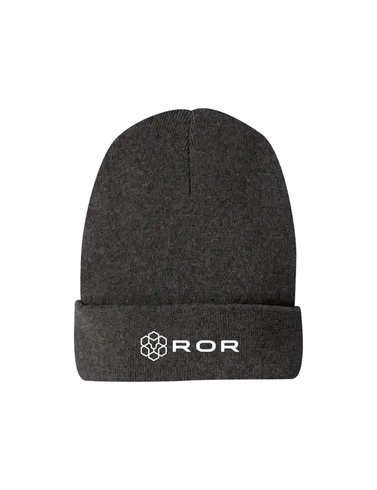 Recycled Charcoal Heather Beanie w/ROR Logo