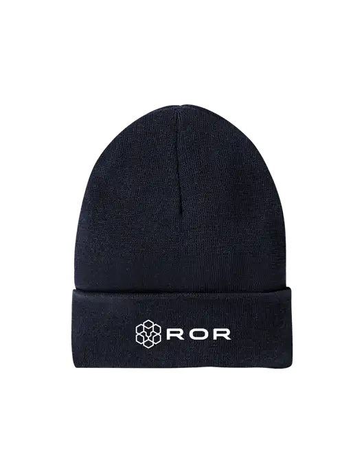 Recycled True Navy Beanie w/ROR Logo