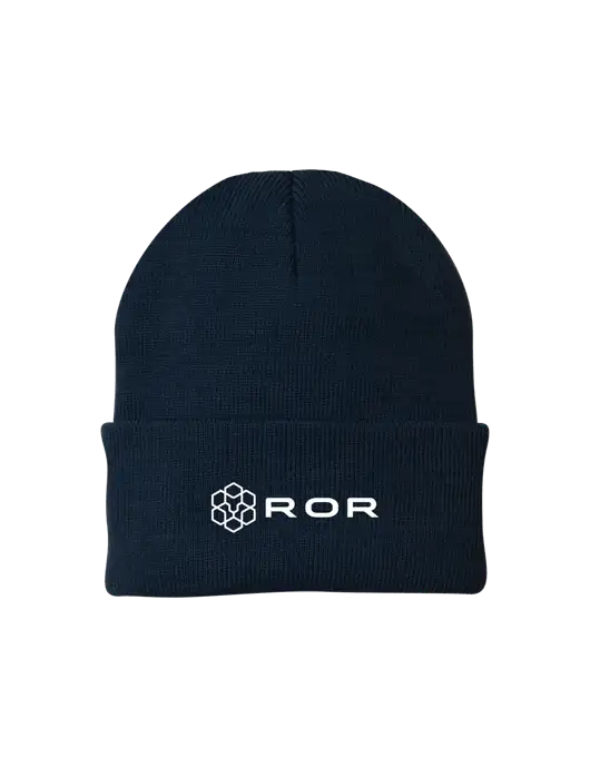 Navy Knit Cap w/ROR Logo